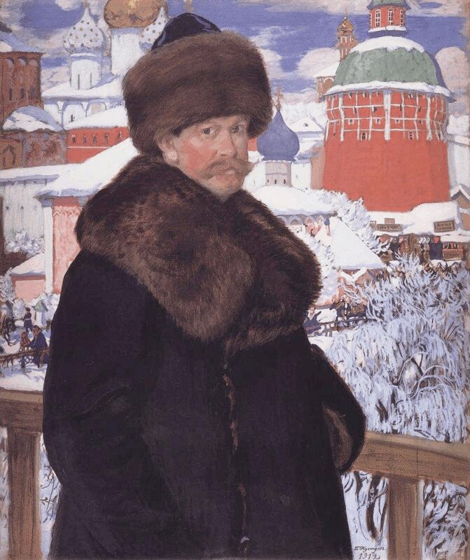 Б. М. Кустодиев. Автопортрет. 1912 год